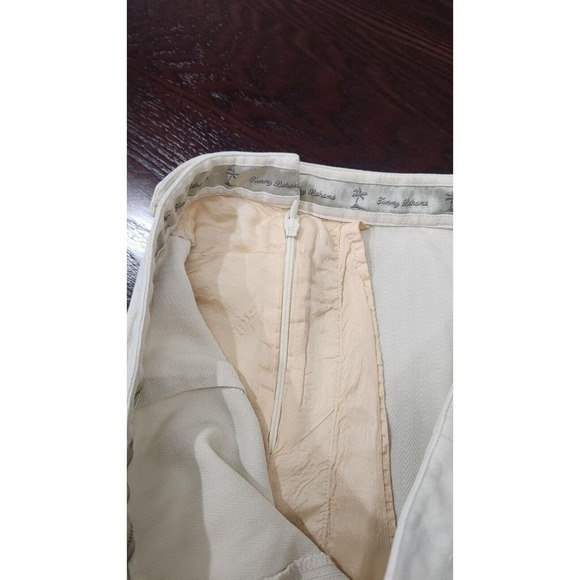 Tommy Bahama‎ Ivory Pants Silk Size 8 Womens Wide Leg Hip Zip - Picture 6 of 9
